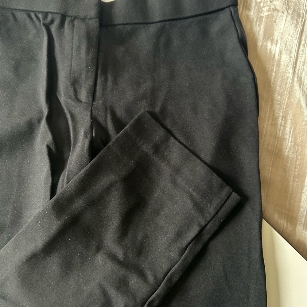 Chic Black Cropped Trouser Pant